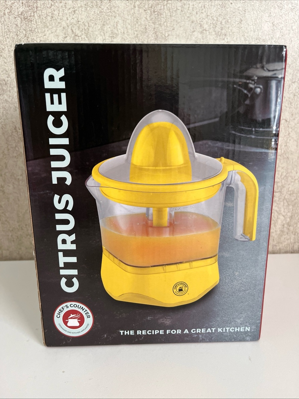 Chefs Counter Citrus Juicer Electric New Model CC-1864-YW Kitchen Gadget Yellow